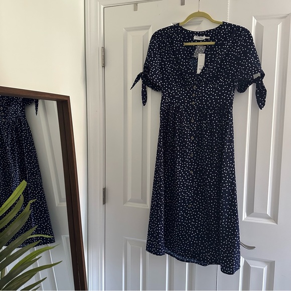 blu pepper polka dot dress Blu Pepper Dresses | Blu Pepper Navy Polka Dot Classic Dress | Color: Blue/White | Size: S